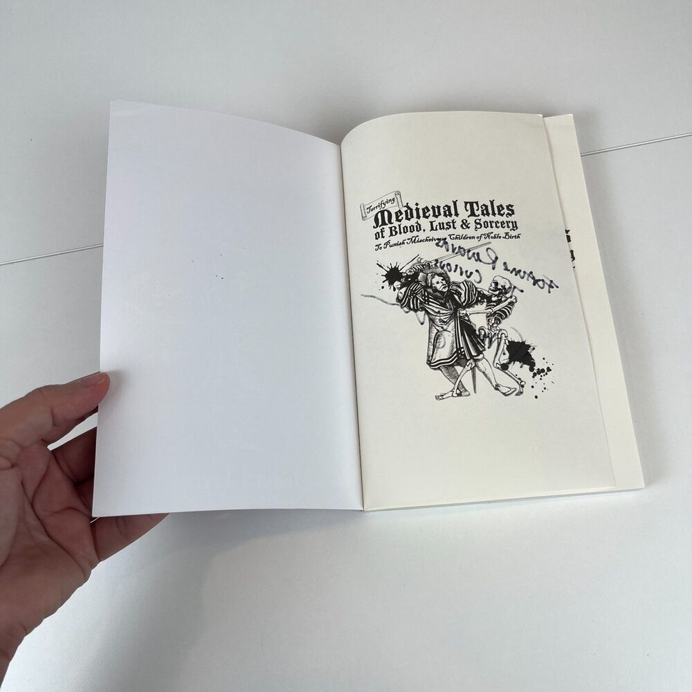 Signed Terrifying Medieval Tales Blood Lust Sorcery Lyngstad NEW Book - Picture 5 of 11